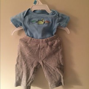 Newborn dinosaur outfit by Gerber